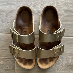 Gold Arizona Birkenstock’s